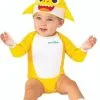 Gele Echte Baby Shark Tututututu Kind Kostuum