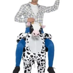 Op De Rug Van Een Bonte Koe Man Kostuum