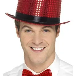 Hoge Show Hoed Pailletten Rood
