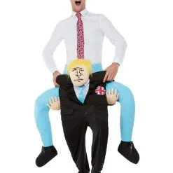 Op De Schouders Van Boris Johnson Man Kostuum