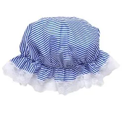 Boerinnen Slaapmuts Blauw / Wit Gestreept