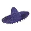 Sombrero 50cm, Blauw / Paars Met Pom Poms