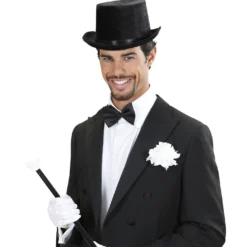 Hoge Hoed Zwart, Fluweel -Cosplaykostuum Winkel wdm1014 1434n c 2