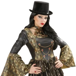 Hoge Hoed Zwart, Fluweel -Cosplaykostuum Winkel wdm1014 1434n d 2