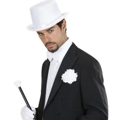 Hoge Hoed Wit, Fluweel -Cosplaykostuum Winkel wdm1014 1435b b 1