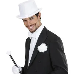 Hoge Hoed Wit, Fluweel -Cosplaykostuum Winkel wdm1014 1435b c 1