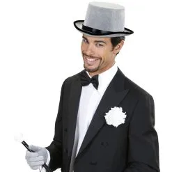 Hoge Hoed Grijs, Fluweel -Cosplaykostuum Winkel wdm1014 1436g c