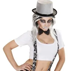 Hoge Hoed Grijs, Fluweel -Cosplaykostuum Winkel wdm1014 1436g d