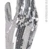 Handschoen (1 Stuk) Zilver Pailletten