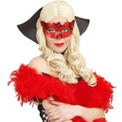 Oogmasker Metallic Rood -Cosplaykostuum Winkel wdm1014 1782r d