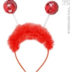 Hoofdband Rood Pailletten Met Maraboe