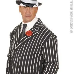 Pvc Gangsterhoed Met Witte Band -Cosplaykostuum Winkel wdm1014 2864g e 3