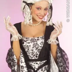 Kanten Handschoenen Wit 25 Centimeter