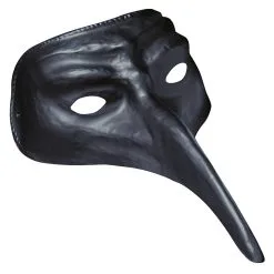 Commedia Dellarte Venetiaans Masker, Zwart