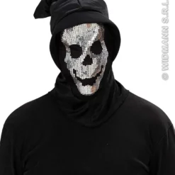 Schedelmasker Kap Met Pailletten