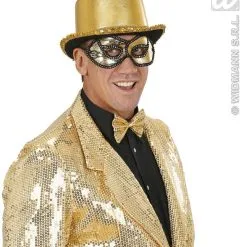 Oogmasker, Zwart / Goud Met Kant Op Ogen -Cosplaykostuum Winkel wdm1014 6431h d 1