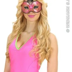Glitter Oogmasker Met Stenen Roze -Cosplaykostuum Winkel wdm1014 6433k c