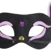 Oogmasker, Zwarte Kat Met Roze Glitter