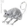Glitter Muis Zilver 8,5 Centimeter