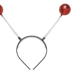 Hoofdband Met Antenne, Rood Glitter