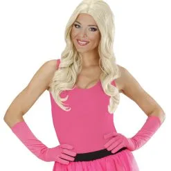 Handschoen Lang Neon, Roze -Cosplaykostuum Winkel wdm1014 9500p c 2