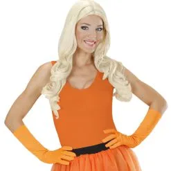 Handschoen Lang Neon, Oranje -Cosplaykostuum Winkel wdm1014 9501a c 2
