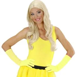 Handschoen Lang Neon, Geel -Cosplaykostuum Winkel wdm1014 9503y c