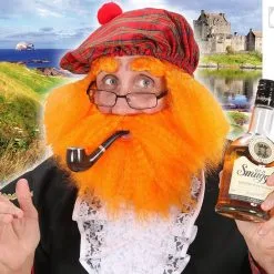 Pruik, Schot Met Baard, Wenkbrauwen En Muts -Cosplaykostuum Winkel wdm1014 s6414 b 1