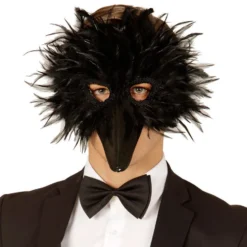 Grappig Veren Masker Vogel, Zwart -Cosplaykostuum Winkel wdm1516 00580 d 1