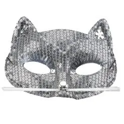 Ms Purrr Oogmasker Kat Met Zilveren Pareltjes