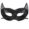Sexy Oogmasker Fluweel Zwarte Panter Met Glitters