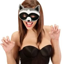 Lief Pluche Oogmasker, Wasbeer -Cosplaykostuum Winkel wdm1516 03883 b