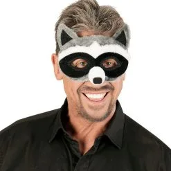 Lief Pluche Oogmasker, Wasbeer -Cosplaykostuum Winkel wdm1516 03883 d