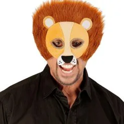 Lief Pluche Oogmasker, Leeuw -Cosplaykostuum Winkel wdm1516 03884 d 1