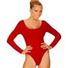 Unicolor Body Volwassen Met Knoopsluiting, Rood