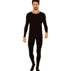 Unicolor Bodysuit Zwart Man Kostuum