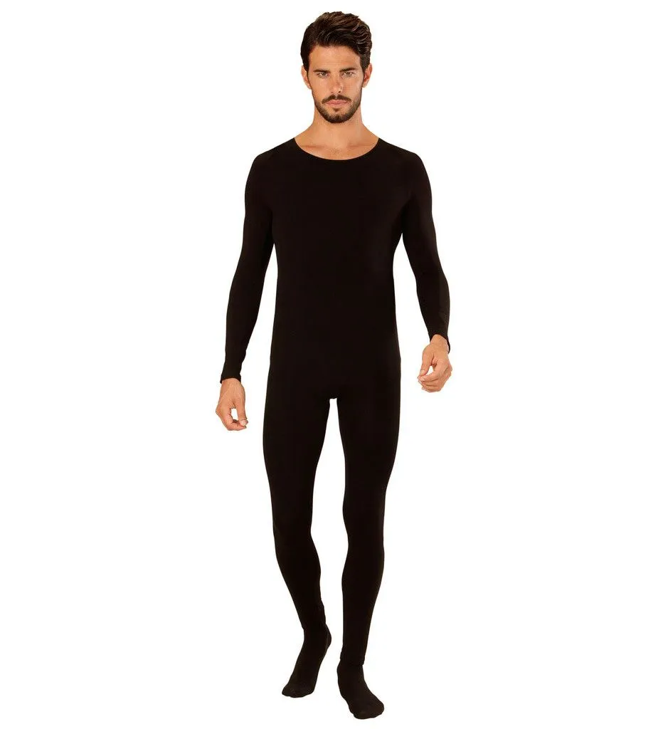 Unicolor Bodysuit Zwart Man Kostuum 1 Unicolor Bodysuit Zwart Man Kostuum