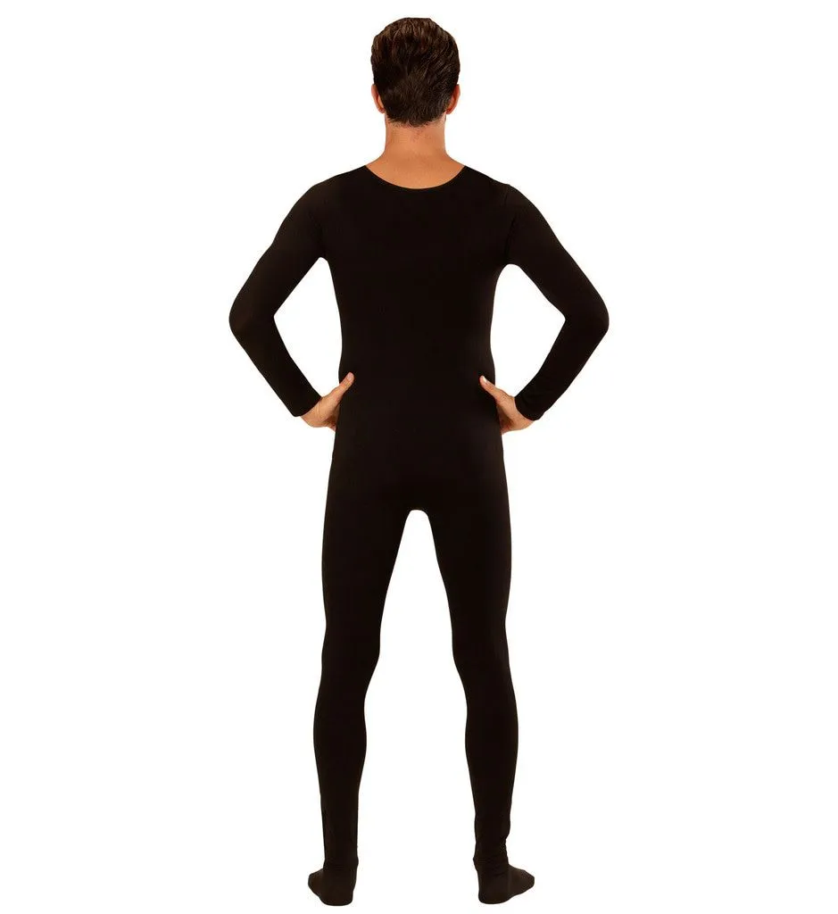 Unicolor Bodysuit Zwart Man Kostuum 3 Unicolor Bodysuit Zwart Man Kostuum - Afbeelding 3