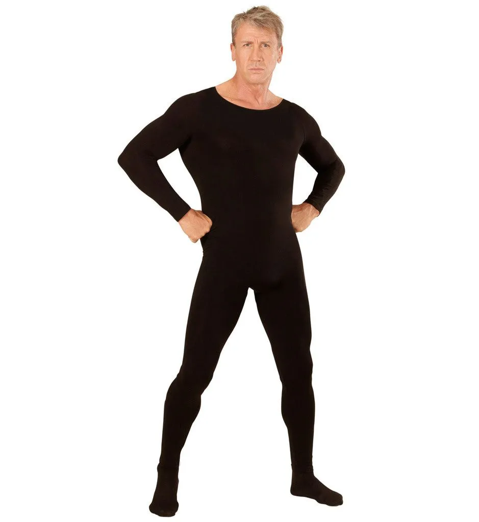 Unicolor Bodysuit Zwart Man Kostuum 6 Unicolor Bodysuit Zwart Man Kostuum - Afbeelding 6