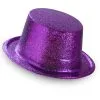 Showmaster Glitter Hoge Hoed, Paars