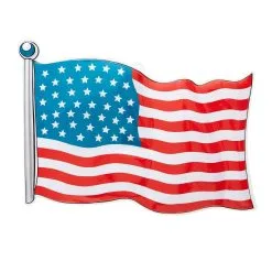 Amerikaanse Vlag USA 62x44cm