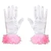 Handschoenen Satijn Marabou Prom Prinses