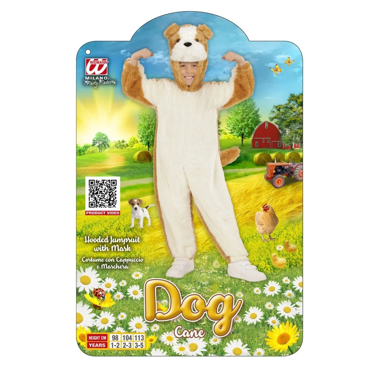 Jumpsuit Met Kap En Masker 98 Centimeter, Brave Hond Kind Kostuum 3 Jumpsuit Met Kap En Masker 98 Centimeter, Brave Hond Kind Kostuum - Afbeelding 3