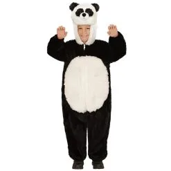 Jumpsuit Met Kap En Masker 98 Centimeter, Pinda Panda Kind Kostuum