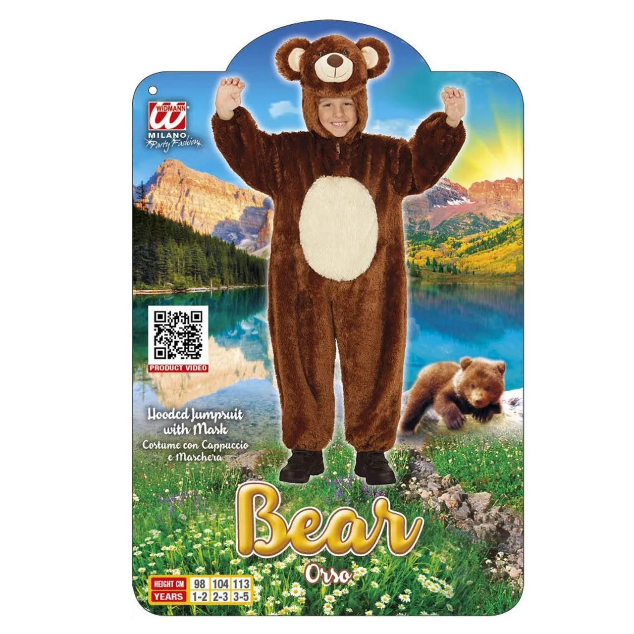 Jumpsuit Met Kap En Masker 98 Centimeter, Alaska Beer Kind Kostuum 2 Jumpsuit Met Kap En Masker 98 Centimeter, Alaska Beer Kind Kostuum - Afbeelding 2