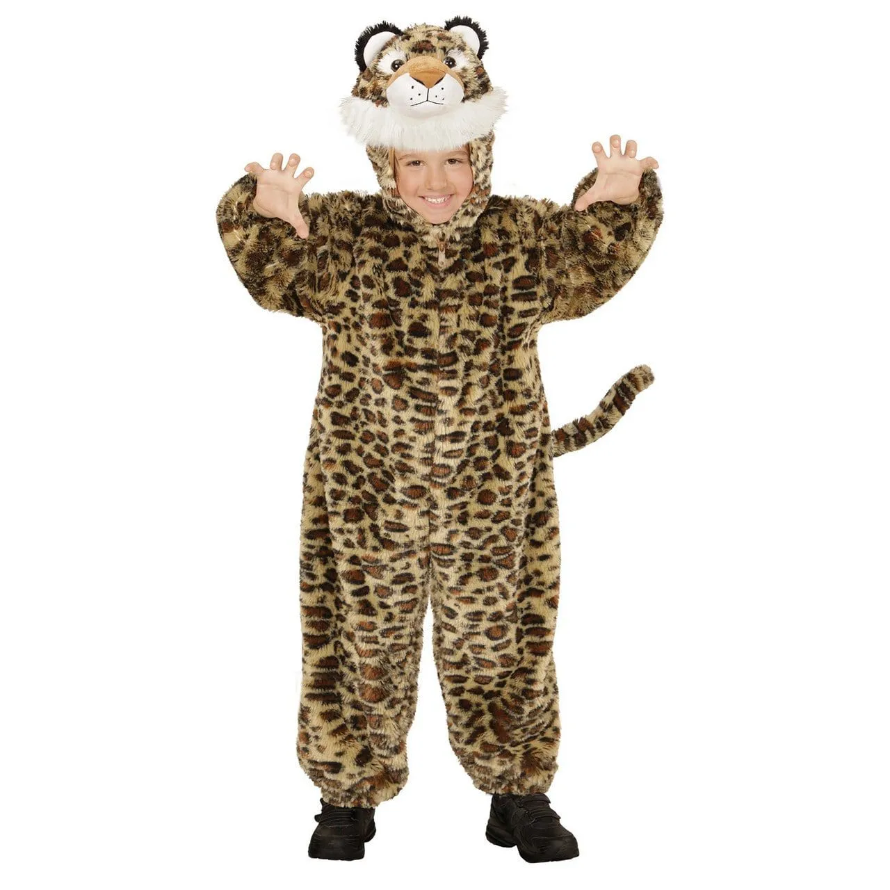 Jumpsuit Met Kap En Masker 98 Centimeter Savanne Luipaard Kind Kostuum 2 Jumpsuit Met Kap En Masker 98 Centimeter Savanne Luipaard Kind Kostuum - Afbeelding 2