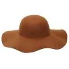 Bruine Hippie Hoed Brede Rand