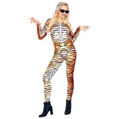 Hongerige Tijger Op Jacht Vrouw Kostuum