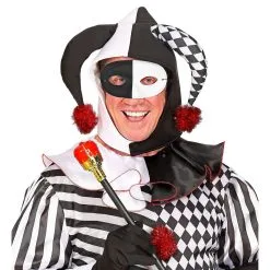 Zwart Wit Oogmasker Ongenuanceerde Harlekijn -Cosplaykostuum Winkel wdm 2019 09826 3