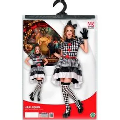 Stille Harlekijn Pop Zwart Wit Vrouw Kostuum -Cosplaykostuum Winkel wdm 2021 090n 6 2